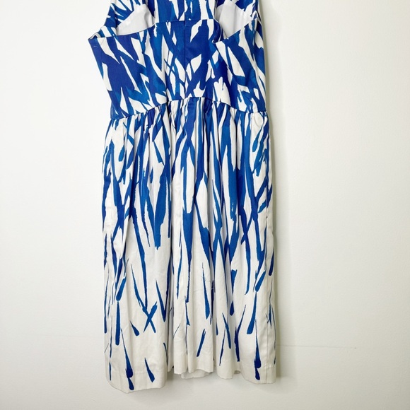 NWT MILLY Isadora A-Line Brushstroke Dress Blue White Size 2 - Picture 12 of 14